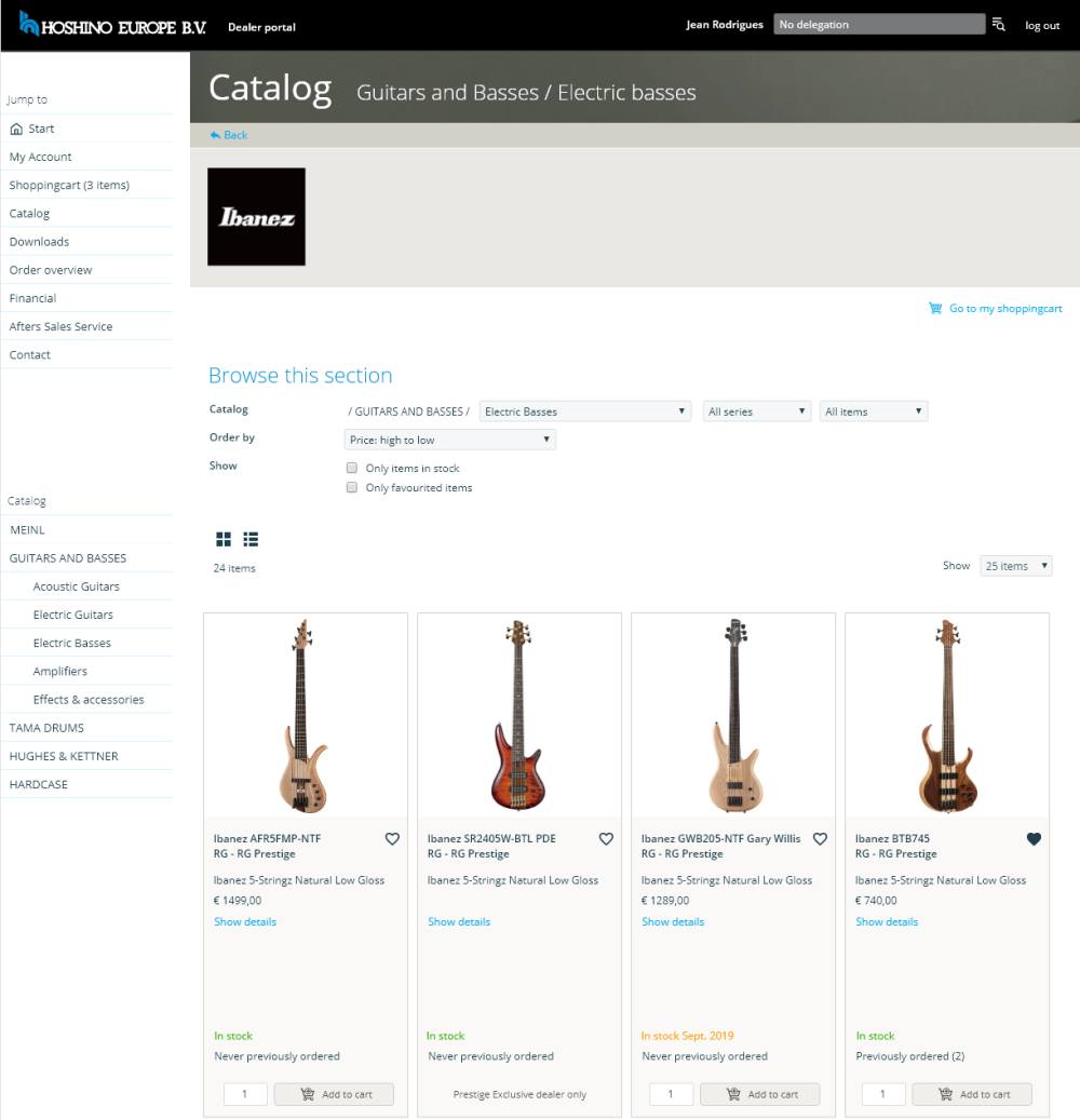 Catalogus - Overzicht gefilterd op Ibanez