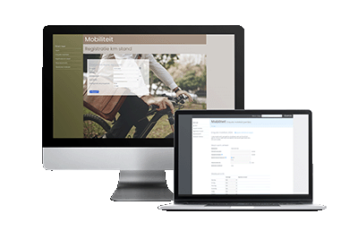 Dashboard en maandoverzicht mobiliteit template